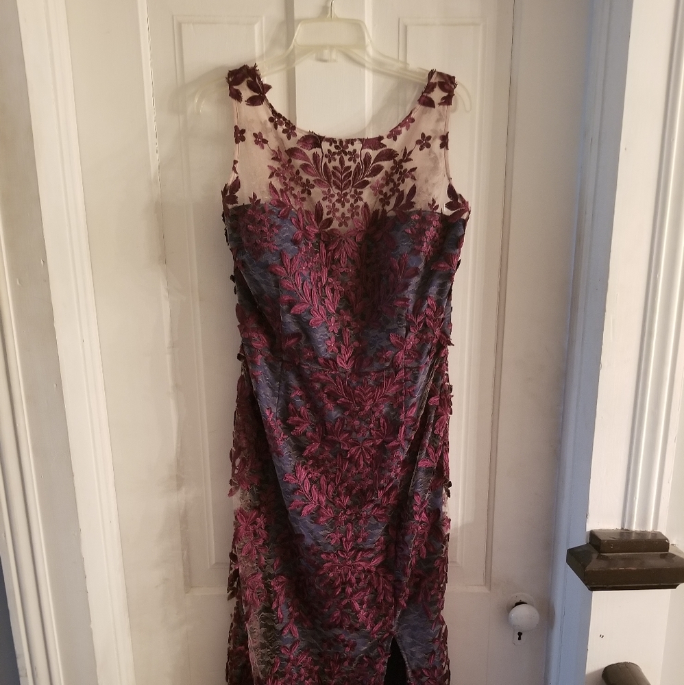 Formal navy/plum mother of the groom dress